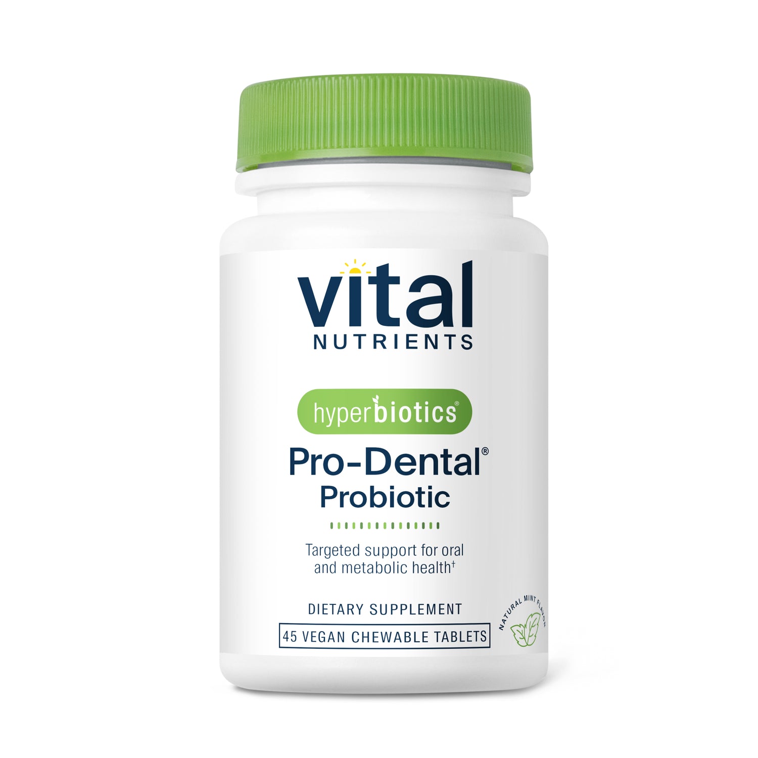 Hyperbiotics Pro-Dental Probiotic 45 chewable tablets.