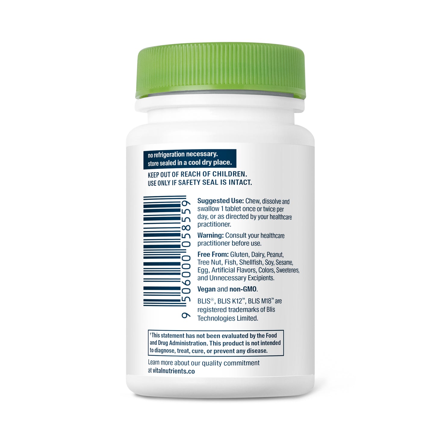 Hyperbiotics Pro-Dental Probiotic 45 chewable tablets suggested use.