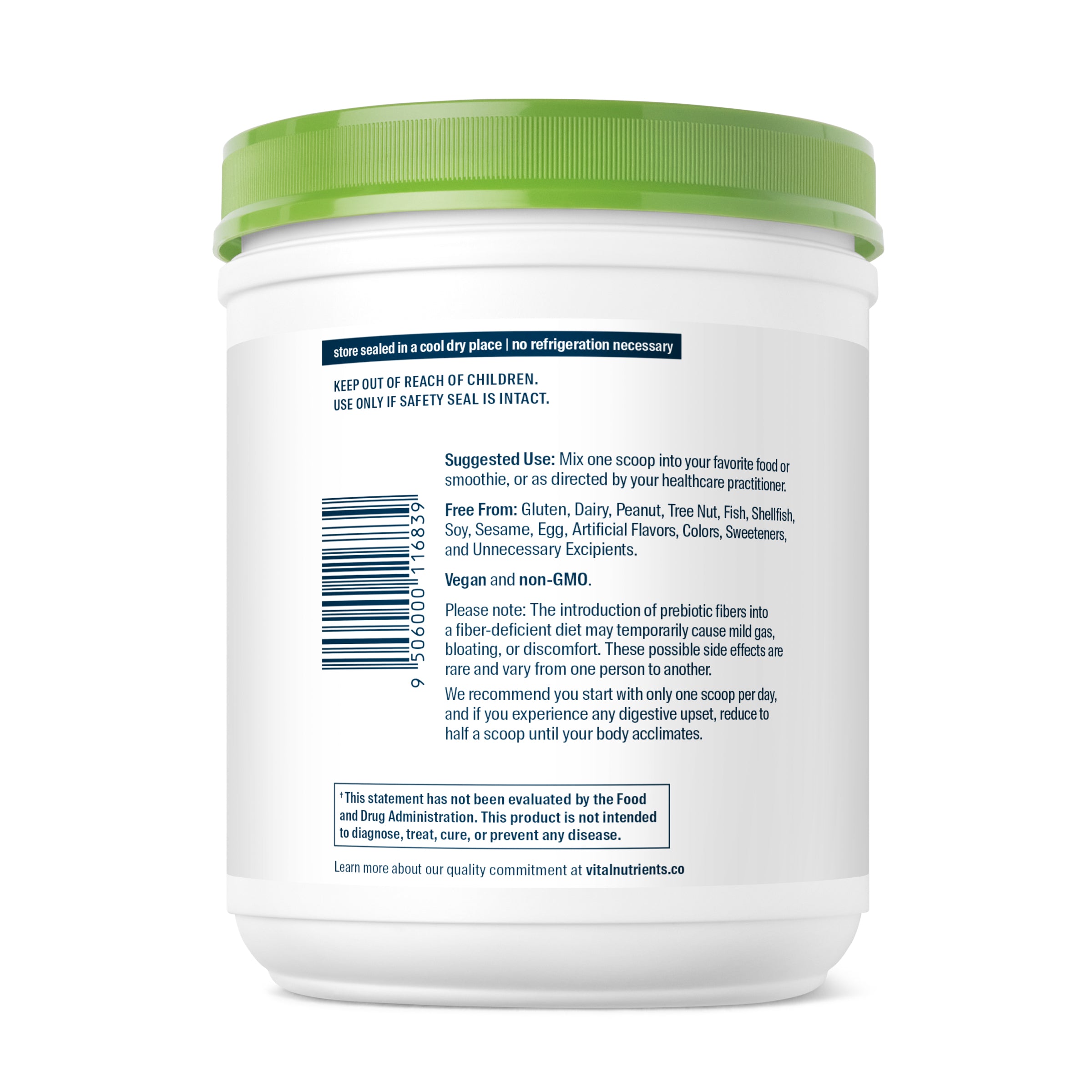 Hyperbiotics Prebiotic Powder suggested use.