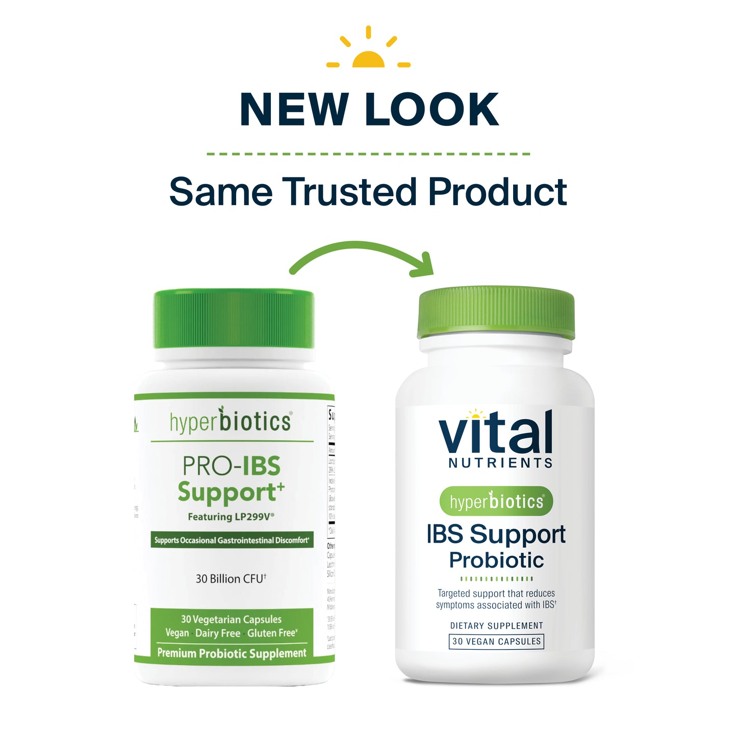 Hyperbiotics IBS Support Probiotic new look, same trusted product.