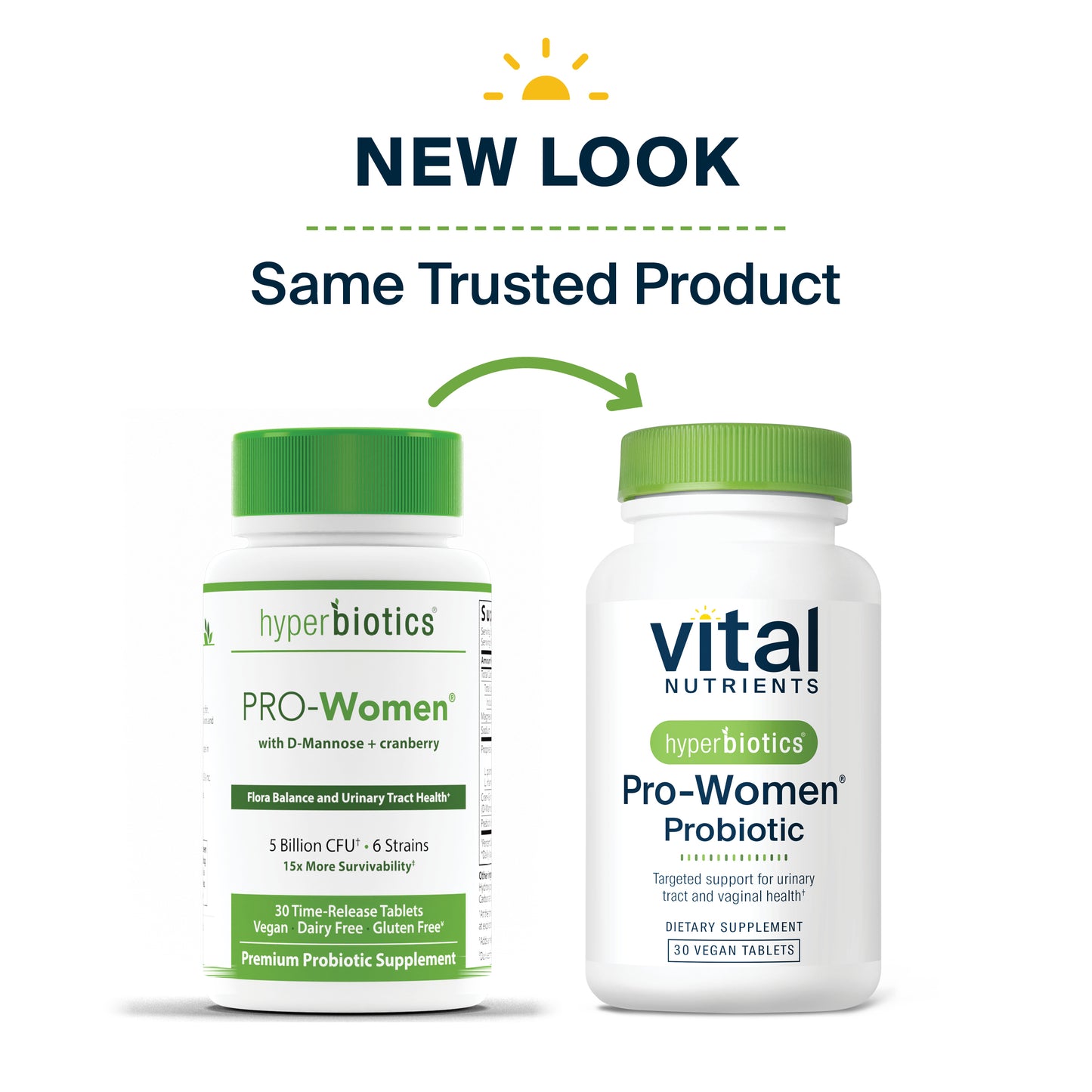 Hyperbiotics Pro-Women Probiotic 30 vegan tablets new look, same trusted product.