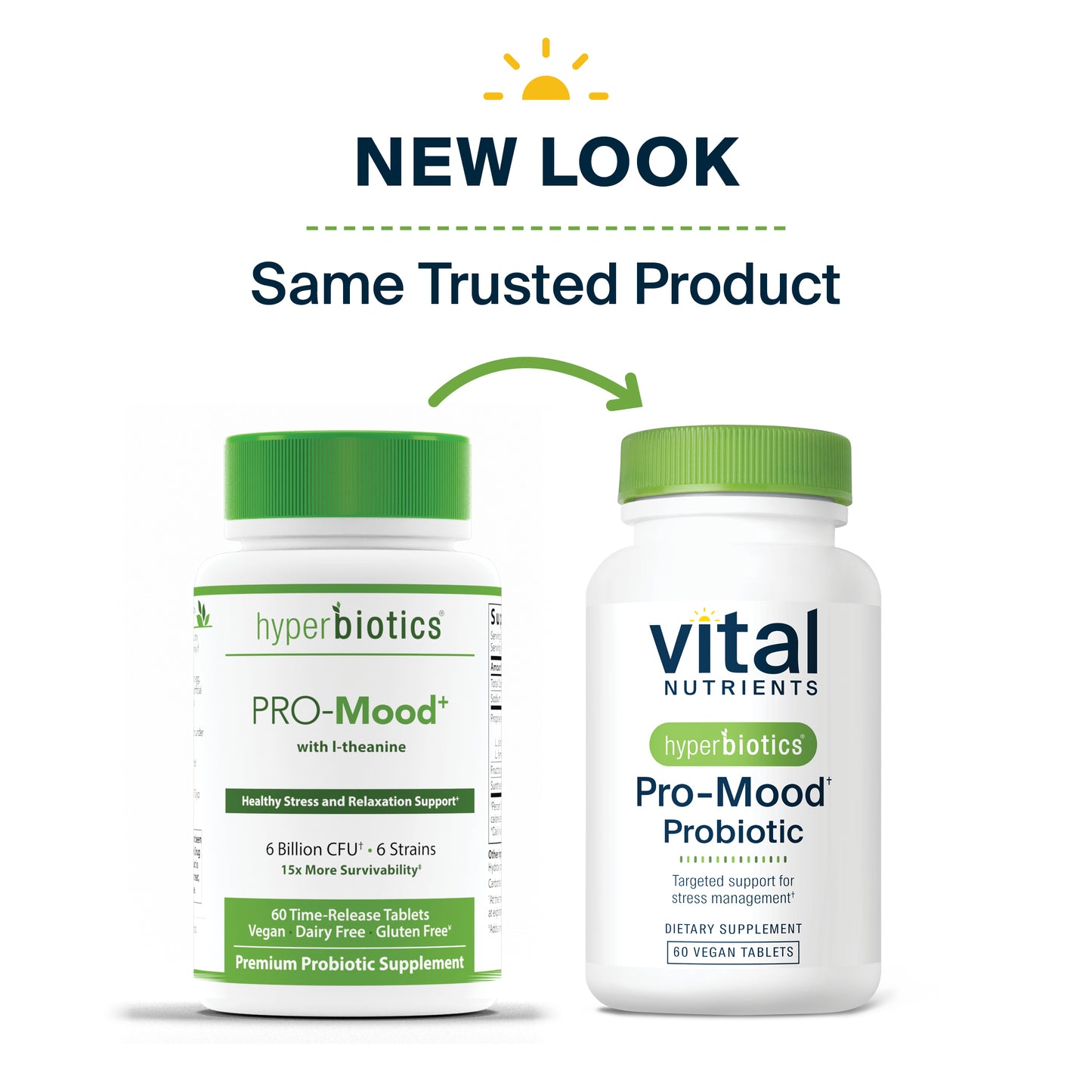 Hyperbiotics Pro-Mood Probiotic new look, same trusted product.