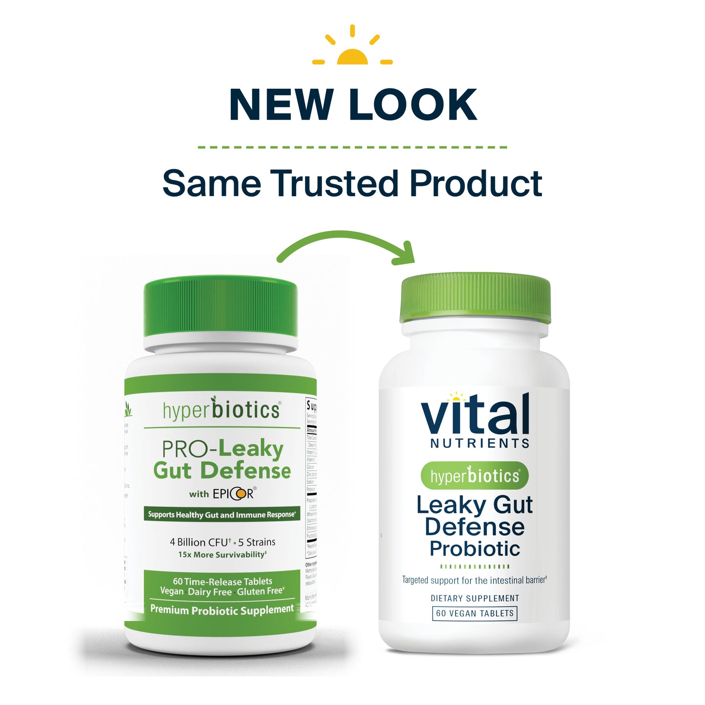 Hyperbiotics Leaky Gut Defense Probiotic new look, same trusted product.